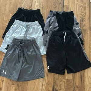 nike and under armor boys shorts